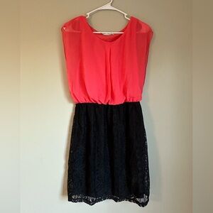Maurice’s size medium mid thigh dress black and pink